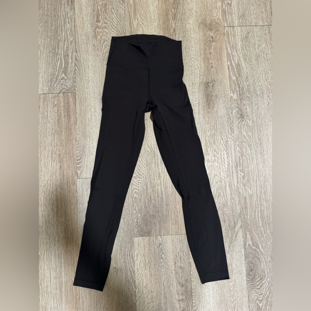 lululemon wunder train mesh panel hr tight 25” black